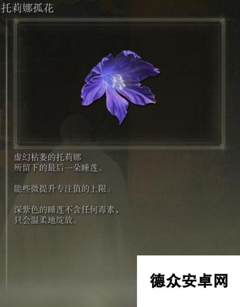 《艾尔登法环》dlc托莉娜孤花的获得方法